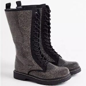 Torrid x Betsey Johnson Embellished Mid Calf Combat Boot